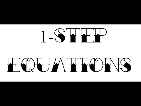 1 Step Equations
