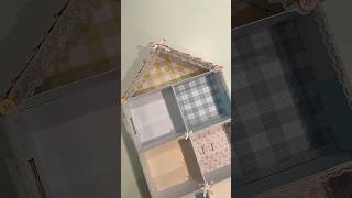 DIY cardboard dollhouse 🩷🪡 #diy #tutorial #cozy #fy #cardboard #dollhouse #craft