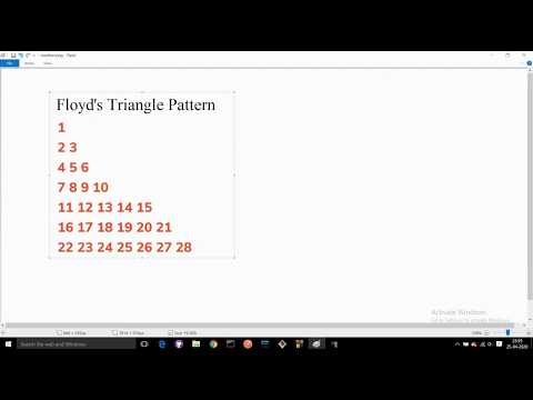 Floyd's Triangle Pattern using C language