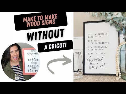 How to Make Wood Signs Without a Cricut!