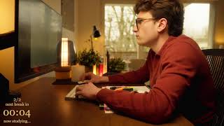 3-HOUR | Study With Me | One break, No music, Deep work
