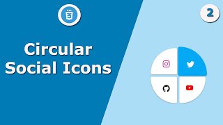 Front End UI Elements | CSS3 - Social Icons #2 #css3  #socialicons #speedcode