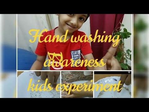 How hand wash or soap works on virus or germs/a kids awareness experiment/