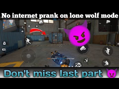 No internet prank on lone wolf mode 🤣 | don't miss last part 😈 || #freefire