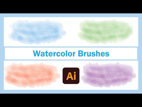 How to Create Watercolor Brushes in Adobe Illustrator | Watercolor Illustrations