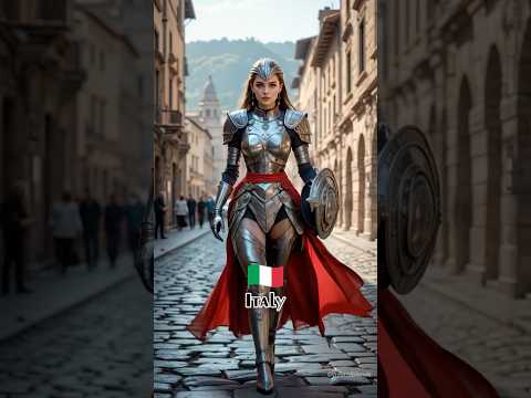 Countries as Warrior Queens  #aiedits #aifusion #midjourney #aiart