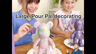Large Pour Palz Decorating #art #paint #pouringpaint #pourpalz #artandcraft #funforkids