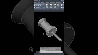 Design Of PushPin | Drawing Pin in AutoCAD 3D Model #autocad3d #3dcad #tutorial
