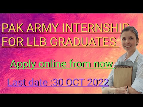 Pak Army Internship for LLB GRADUATES 2022 Link are given below #hammadofficalpakmindblower#hamad