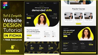 Full Website Design Figma Tutorial || FREE Resources || DVxUI