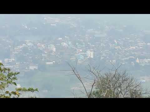 City from the top of Hill. Hill station kaimur.  A view form the top of hilly areas.
