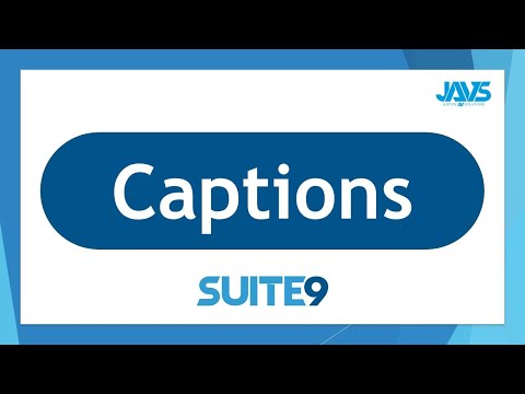 Introducing Captions in JAVS Suite 9 | JAVS Training