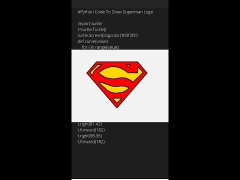 Draw Superman Logo In Python With Code | Sueprman logo code | awesome python turtle codes #Ajcoding