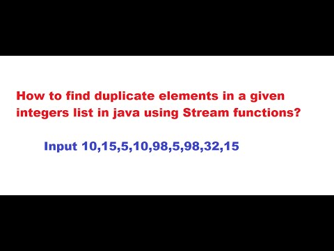 How to find duplicate elements in a given integers list in java using Stream functions?