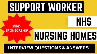 support worker Interview Questions & Answers. #nhs #nhsinterview