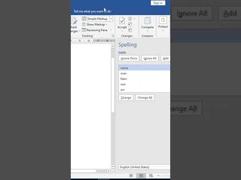 Check spelling in your word document