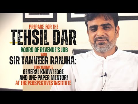 Tehsil Dar Revenue Job Prep with Sir Tanveer Ranjha