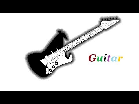 Draw Guitar step by step in MS Paint.