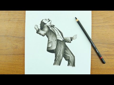 How to draw Joker with pencil sketch || Joker dancing drawings || Joker drawing easy full body