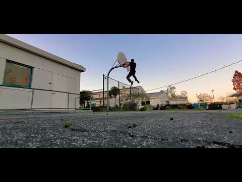 How to climb a basketball hoop!