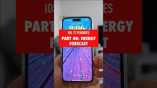 iOS 17 Features Part 48: Energy Forecast  #tailormadetech #apple #ios17 #ios17features #ios17update