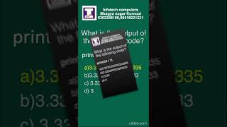 25 python Quiz  Infotech Computers Bhagyanagar Kurnool 6302358106, 08518221221 #CodeQuiz#ShortsQuiz