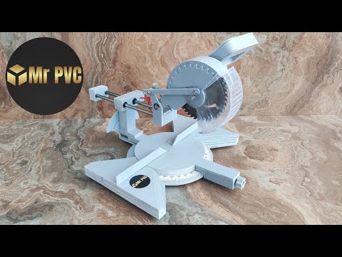 DIY | how to make mini miter saw from PVC at home