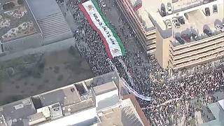 Massive crowd gathers for Iranian 'Global Day of Action' protest in DTLA