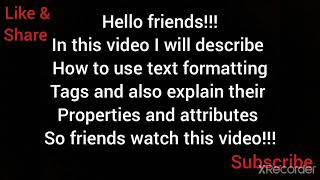 HTML part 15 | How to use text formatting tags || How to use tag properties