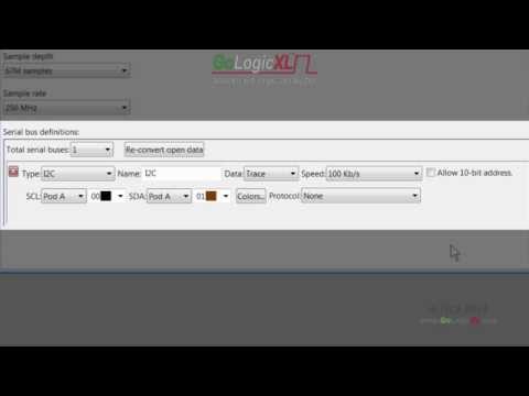 Logic Analyzer GoLogicXL: Serial bus setup (sampling #05)