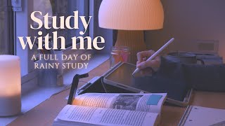 6-HOUR STUDY WITH ME on a Rainy Day | 🌧️ Gentle Rain Sounds | Pomodoro 50/10 | No Music