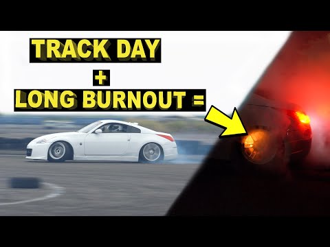 350Z CATCHES ON FIRE FROM BURNOUT! (Hydro Install + Drift Day)