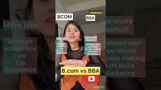 BCOM OR BBA which is better 🧐🤔🤔