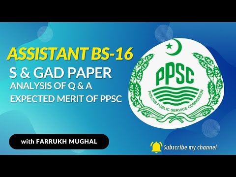 ASSISTANT BS 16 S AND GAD paper