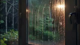 2 Hours Cozy Rain on Window 🌧️ Deep Sleep, Relaxing Night Rain Sounds for Insomnia & Stress Relief