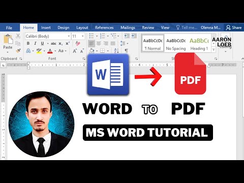 how to convert word document into pdf | Pdf to word document | Ms word tutorial