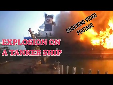 Explosion on ship || Dramatic Camera Footage || Viral Video