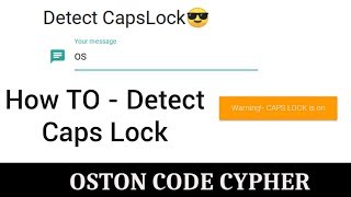 Detect CAPS LOCK with JavaScript and Materialize