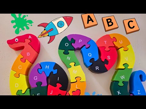 ABC Snake Puzzle Toy Learning | Colorful Alphabet Fun for Toddlers & Kids #abcd #kidslearning