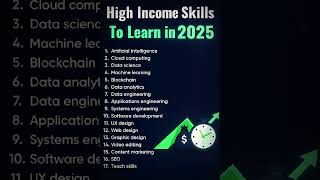 Top 17 High Income Skills to Learn in 2025 💼🔥 | #Shorts