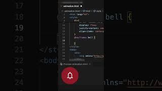 Bell icon animation #animation  #css #html #webdevelopmenttutorial
