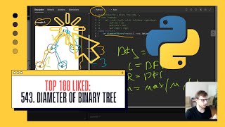 🔎Cracking the Binary Trees | Diameter of a Binary Tree: Easiest Python Solution | 543 LeetCode