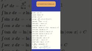 Integration Formulae…📈📈#calculus #calculusclass12 #integration