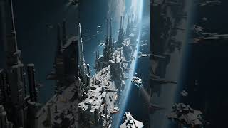 Cinematic Space Fortress | Futuristic Vision #SpaceFortress #CinematicSciFi  #SciFiShorts #SpaceArt