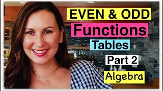 Even and Odd Functions: Tables (Part 2) Algebra