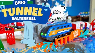 BRIO 🚂  Waterfall Tunnel & Metro Trains 🚇BRIO Smart Tech Train Adventure!