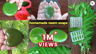 Perfect Neem Soap Making At Home || homemade neem soap for clean , bright and pimples free skin .