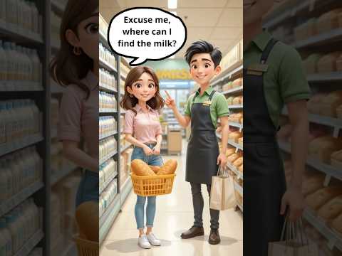 At a supermarket | Daily english conversation #englishlistening #english #englishspeaking #shorts
