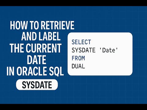 How to Retrieve and Label the Current Date in Oracle SQL Using SYSDATE?