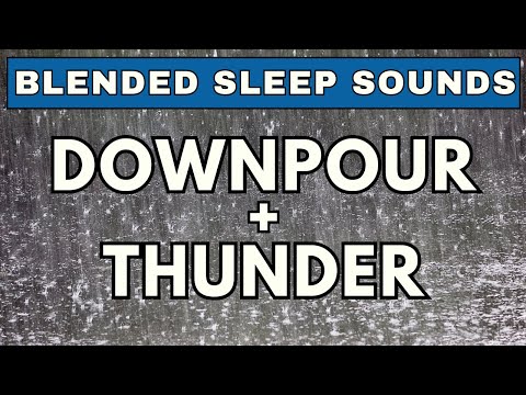 Drenching Rain & Echoing Thunder  | 10-hour Black Screen